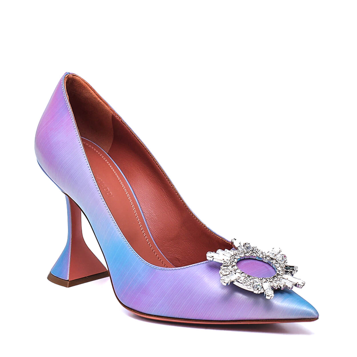 Amina Muaddi - Purple & Blue Begum Crystal Embellished Pumps 38